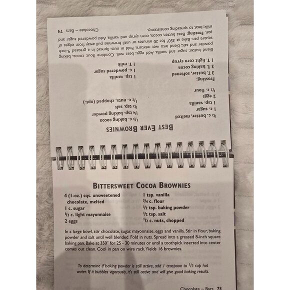 Irresistible Cookies & Bars Spiral-Bound Recipe Book Featuring 75+ Recipes For C - Picture 4 of 5
